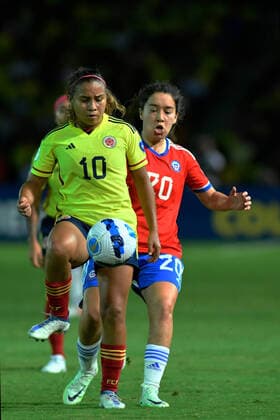 Futbol, Colombia vs Chile. Copa America femenina 2022. Chile vs Colombia durante la Copa America femenina 2022 en el estadio Centenario d ella ciudad de Armenia, Colombia 20 07 2022 VizzorImage Ricardo Vejarano Photosport Football, Colombia vs Chile. America™s woman Cup Championship 2022. Chile against Colombia during Copa America Woman™s Cup at Centenario stadium. Armenia, Colombia. 20 07 2022 VizzorImage Ricardo Vejarano Photosport Colombia vs Chile, Copa America Femenina 2022