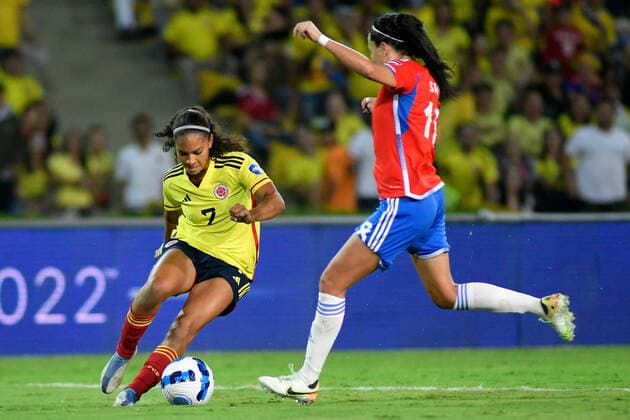Futbol, Colombia vs Chile. Copa America femenina 2022. Chile vs Colombia durante la Copa America femenina 2022 en el estadio Centenario d ella ciudad de Armenia, Colombia 20 07 2022 VizzorImage Ricardo Vejarano Photosport Football, Colombia vs Chile. America™s woman Cup Championship 2022. Chile against Colombia during Copa America Woman™s Cup at Centenario stadium. Armenia, Colombia. 20 07 2022 VizzorImage Ricardo Vejarano Photosport Colombia vs Chile, Copa America Femenina 2022