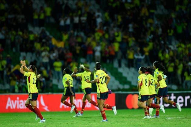 Futbol, Colombia vs Chile. Copa America femenina 2022. Chile vs Colombia durante la Copa America femenina 2022 en el estadio Centenario d ella ciudad de Armenia, Colombia 20 07 2022 VizzorImage Ricardo Vejarano Photosport Football, Colombia vs Chile. America™s woman Cup Championship 2022. Chile against Colombia during Copa America Woman™s Cup at Centenario stadium. Armenia, Colombia. 20 07 2022 VizzorImage Ricardo Vejarano Photosport Colombia vs Chile, Copa America Femenina 2022