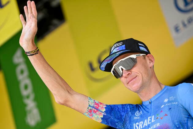 British Chris Froome of Israel-Premier Tech pictured at the start of stage 18 of the Tour de France cycling race, from Lourdes to Hautacam (143km), France, on Thursday 21 July 2022. This year s Tour de France takes place from 01 to 24 July 2022. - UK OUT DAVIDxSTOCKMAN  x37690608x