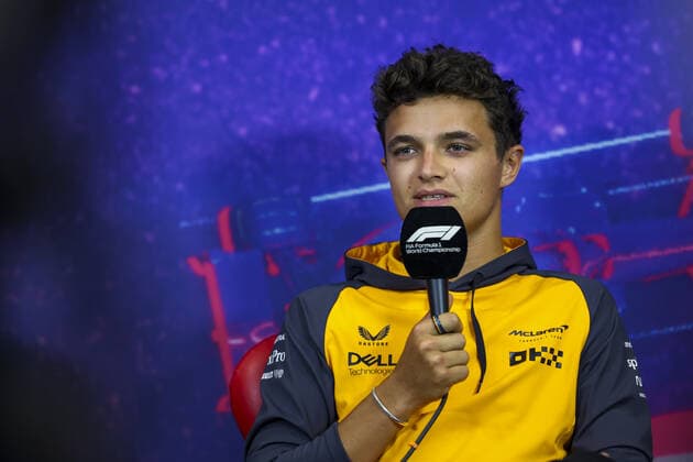 NORRIS Lando (gbr), McLaren F1 Team, portrait during the press conference, PK, Pressekonferenz prior to the Formula 1 Lenovo Grand Prix de France, French Grand Prix 2022, 12th round of the 2022 FIA Formula One World Championship, WM, Weltmeisterschaft from July 22 to 24, 2022 on the Circuit Paul Ricard, in Le Castellet, France - F1 - FRENCH GRAND PRIX 2022 DPPI Panoramic  AV6_9354