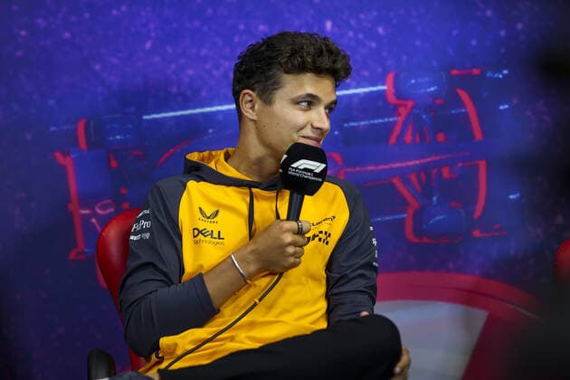 NORRIS Lando (gbr), McLaren F1 Team, portrait during the press conference, PK, Pressekonferenz prior to the Formula 1 Lenovo Grand Prix de France, French Grand Prix 2022, 12th round of the 2022 FIA Formula One World Championship, WM, Weltmeisterschaft from July 22 to 24, 2022 on the Circuit Paul Ricard, in Le Castellet, France - F1 - FRENCH GRAND PRIX 2022 DPPI Panoramic  AV6_9382