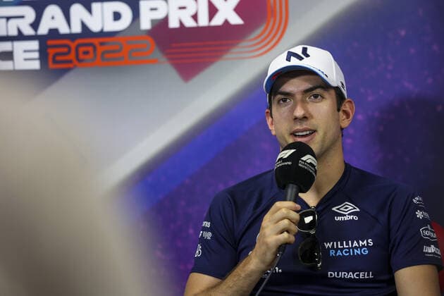 LATIFI Nicholas (can), Williams Racing, portrait during the press conference, PK, Pressekonferenz prior to the Formula 1 Lenovo Grand Prix de France, French Grand Prix 2022, 12th round of the 2022 FIA Formula One World Championship, WM, Weltmeisterschaft from July 22 to 24, 2022 on the Circuit Paul Ricard, in Le Castellet, France - F1 - FRENCH GRAND PRIX 2022 DPPI Panoramic  AV6_9426