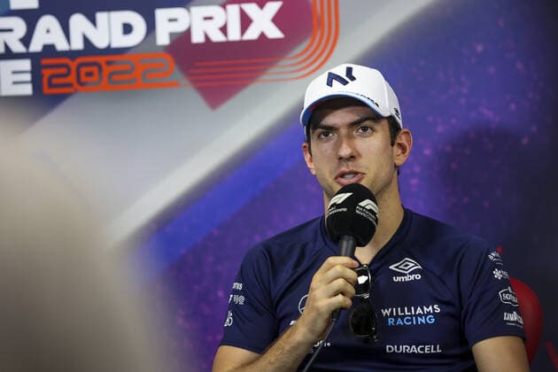 LATIFI Nicholas (can), Williams Racing, portrait during the press conference, PK, Pressekonferenz prior to the Formula 1 Lenovo Grand Prix de France, French Grand Prix 2022, 12th round of the 2022 FIA Formula One World Championship, WM, Weltmeisterschaft from July 22 to 24, 2022 on the Circuit Paul Ricard, in Le Castellet, France - F1 - FRENCH GRAND PRIX 2022 DPPI Panoramic  AV6_9413