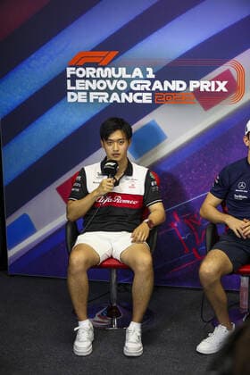 ZHOU Guanyu (chi), Alfa Romeo F1 Team ORLEN, portrait during the press conference, PK, Pressekonferenz prior to the Formula 1 Lenovo Grand Prix de France, French Grand Prix 2022, 12th round of the 2022 FIA Formula One World Championship, WM, Weltmeisterschaft from July 22 to 24, 2022 on the Circuit Paul Ricard, in Le Castellet, France - F1 - FRENCH GRAND PRIX 2022 DPPI Panoramic  AV6_9467