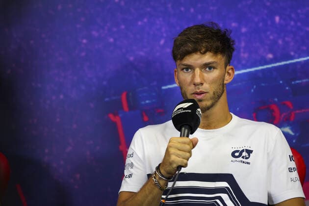 GASLY Pierre (fra), Scuderia AlphaTauri, portrait during the press conference, PK, Pressekonferenz prior to the Formula 1 Lenovo Grand Prix de France, French Grand Prix 2022, 12th round of the 2022 FIA Formula One World Championship, WM, Weltmeisterschaft from July 22 to 24, 2022 on the Circuit Paul Ricard, in Le Castellet, France - F1 - FRENCH GRAND PRIX 2022 DPPI Panoramic  AV6_9583