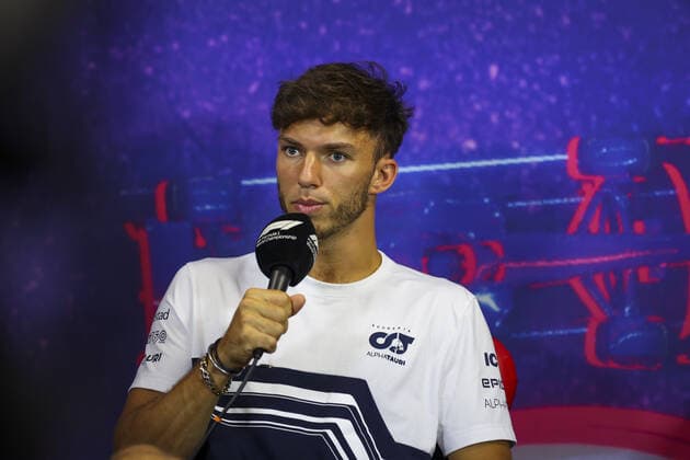 GASLY Pierre (fra), Scuderia AlphaTauri, portrait during the press conference, PK, Pressekonferenz prior to the Formula 1 Lenovo Grand Prix de France, French Grand Prix 2022, 12th round of the 2022 FIA Formula One World Championship, WM, Weltmeisterschaft from July 22 to 24, 2022 on the Circuit Paul Ricard, in Le Castellet, France - F1 - FRENCH GRAND PRIX 2022 DPPI Panoramic  AV6_9601