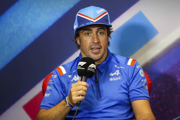 ALONSO Fernando (spa), Alpine F1 Team, portrait during the press conference, PK, Pressekonferenz prior to the Formula 1 Lenovo Grand Prix de France, French Grand Prix 2022, 12th round of the 2022 FIA Formula One World Championship, WM, Weltmeisterschaft from July 22 to 24, 2022 on the Circuit Paul Ricard, in Le Castellet, France - F1 - FRENCH GRAND PRIX 2022 DPPI Panoramic  AV6_9634