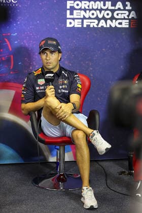 PEREZ Sergio (mex), Red Bull Racing, portrait during the press conference, PK, Pressekonferenz prior to the Formula 1 Lenovo Grand Prix de France, French Grand Prix 2022, 12th round of the 2022 FIA Formula One World Championship, WM, Weltmeisterschaft from July 22 to 24, 2022 on the Circuit Paul Ricard, in Le Castellet, France - F1 - FRENCH GRAND PRIX 2022 DPPI Panoramic  AV6_9699