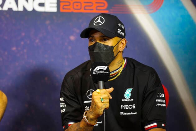 44 Lewis Hamilton GBR, Mercedes AMG Petronas F1 Team , F1 Grand Prix of France at Circuit Paul Ricard on July 21, 2022 in Le Castellet, France Photo by HOCH ZWEI Le Castellet France