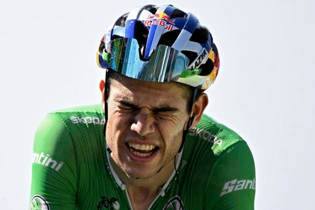 Sport Bilder des Tages HAUTACAM, FRANCE - JULY 21 : Van Aert Wout (BEL) of Team Jumbo-Visma during stage 18 of the 109th edition of the 2022 Tour de France cycling race, a stage of 143 kms with start in Lourdes and finish in Hautacam on July 21, 2022 in Hautacam, France, 21 07 2022 ( Motordriver Kenny Verfaillie - Tour de France 2022 - Stage 18 PhotoNews Panoramic 