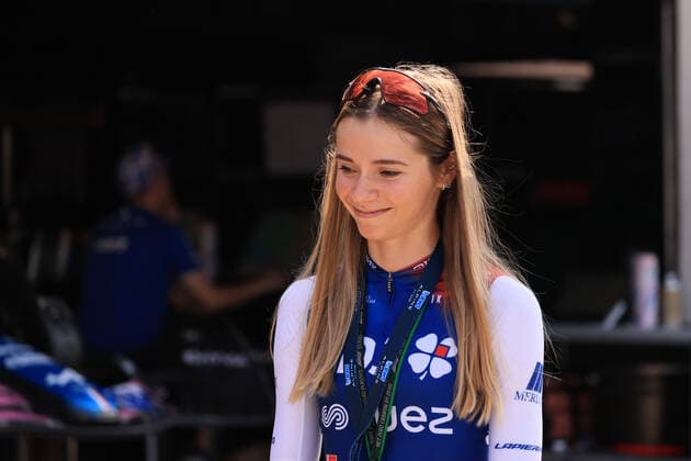 21st July 2022, Circuit Paul Ricard, Le Castellet, Marseille, France: French F1 Thursday arrivals: Team FDJ cyclist Evita Muzic  ActionPlus12410083 Octane