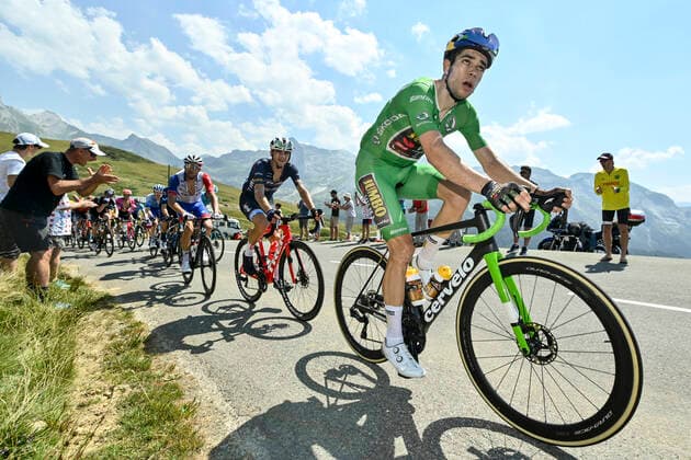 Belgian Wout Van Aert of Team Jumbo-Visma pictured in action during stage 18 of the Tour de France cycling race, from Lourdes to Hautacam (143km), France, on Thursday 21 July 2022. This year s Tour de France takes place from 01 to 24 July 2022. - UK OUT DAVIDxSTOCKMAN  x37698706x