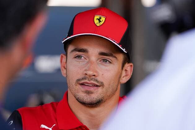 July 21, 2022, Le Castellet, Mezzolombardo, France: CHARLES LECLERC of Monaco and Scuderia Ferrari is seen talking to the media during preparations of the 2022 FIA Formula 1 French Grand Prix at Circuit Paul Ricard in Le Castellet, France. Le Castellet France - ZUMAf150 20220721_zsp_f150_012 Copyright: xDaisyxFacinellix