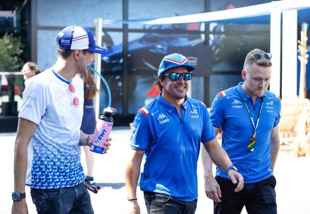 31 Esteban Ocon FRA, BWT Alpine F1 Team , 14 Fernando Alonso ESP, BWT Alpine F1 Team , F1 Grand Prix of France at Circuit Paul Ricard on July 21, 2022 in Le Castellet, France Photo by HOCH ZWEI Le Castellet France