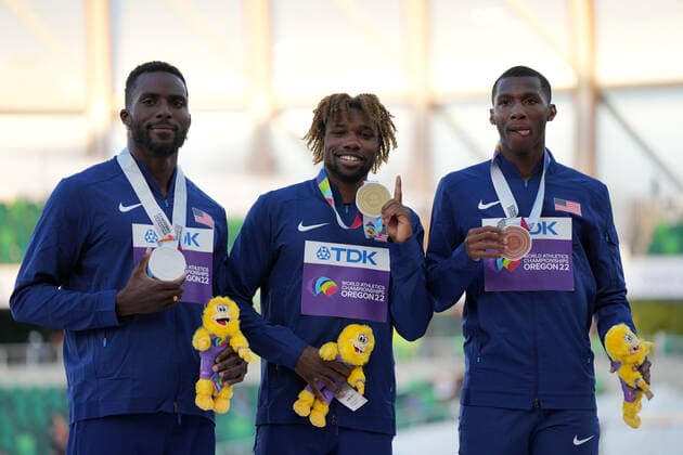 Athletics, World Championships in Eugene, 200m Men, Award Ceremony
