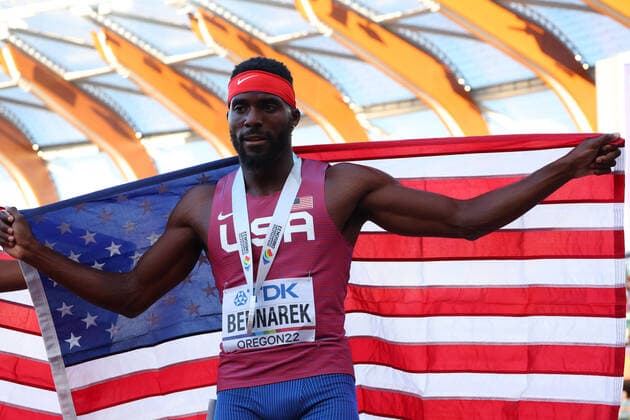 Kenneth Bednarek (USA), JULY 21, 2022 - Athletics : IAAF World Championships Oregon 2022 Men s 200m Final at Hayward Field, Eugene, Oregon, USA.  (194087294)