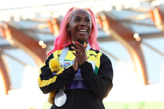 Shelly-Ann Fraser-Pryce (JAM), JULY 21, 2022 - Athletics : IAAF World Championships Oregon 2022 Women s 200m Award ceremony at Hayward Field, Eugene, Oregon, USA.  (194087311)