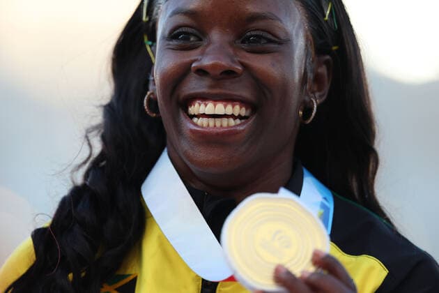 Athletics, World Championships in Eugene, Womens 200m, Award Ceremony