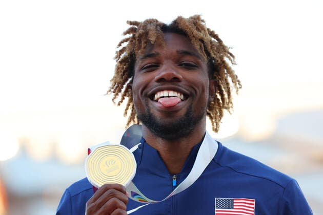 Noah Lyles (USA), JULY 21, 2022 - Athletics : IAAF World Championships Oregon 2022 Men s 200m Award ceremony at Hayward Field, Eugene, Oregon, USA.  (194087353)