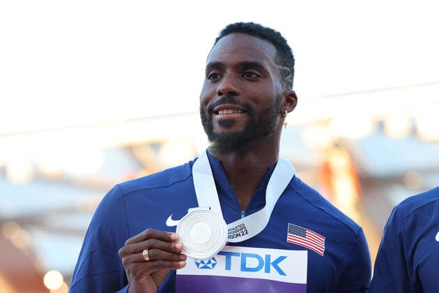 Kenneth Bednarek (USA), JULY 21, 2022 - Athletics : IAAF World Championships Oregon 2022 Men s 200m Award ceremony at Hayward Field, Eugene, Oregon, USA.  (194087356)