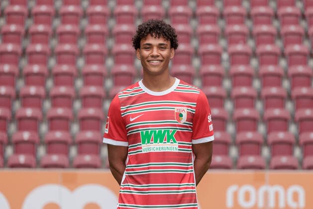 Henri Koudossou FC Augsburg 1 BL, portrait date 2022 2023,