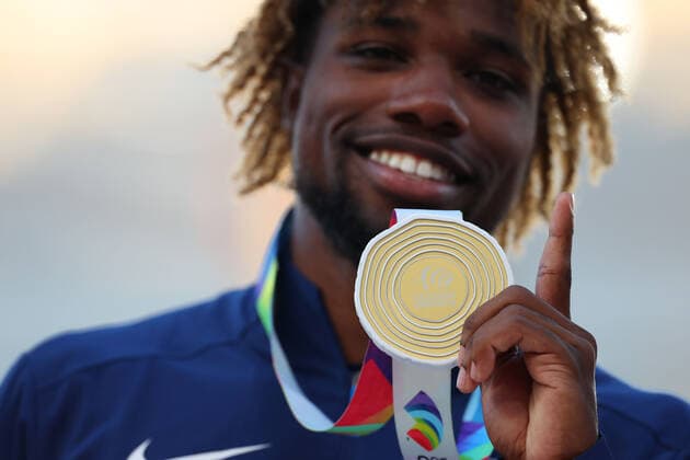 Noah Lyles (USA), JULY 21, 2022 - Athletics : IAAF World Championships Oregon 2022 Men s 200m Award ceremony at Hayward Field, Eugene, Oregon, USA.  (194094351)