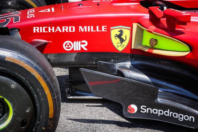 Scuderia Ferrari F1-75, mechanical detail during the Formula 1 Lenovo Grand Prix de France, French Grand Prix 2022, 12th round of the 2022 FIA Formula One World Championship, WM, Weltmeisterschaft from July 22 to 24, 2022 on the Circuit Paul Ricard, in Le Castellet, France - F1 - FRENCH GRAND PRIX 2022 DPPI Panoramic  03322013_AV6_0709