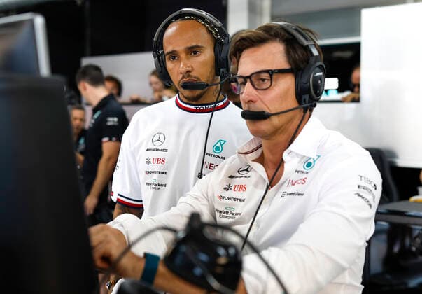 44 Lewis Hamilton GBR, Mercedes AMG Petronas F1 Team , Toto Wolff AUT, Mercedes AMG Petronas F1 Team , F1 Grand Prix of France at Circuit Paul Ricard on July 22, 2022 in Le Castellet, France Photo by HOCH ZWEI Le Castellet France