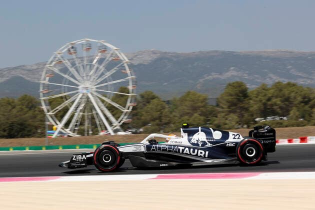 22 Yuki Tsunoda JPN, Scuderia AlphaTauri , F1 Grand Prix of France at Circuit Paul Ricard on July 22, 2022 in Le Castellet, France Photo by HOCH ZWEI Le Castellet France