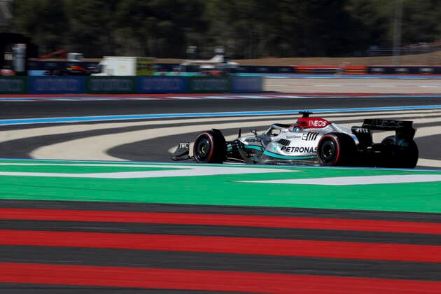 63 George Russell GBR, Mercedes AMG Petronas F1 Team , F1 Grand Prix of France at Circuit Paul Ricard on July 22, 2022 in Le Castellet, France Photo by HOCH ZWEI Le Castellet France