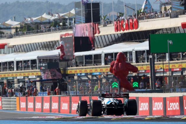 63 George Russell GBR, Mercedes AMG Petronas F1 Team , F1 Grand Prix of France at Circuit Paul Ricard on July 22, 2022 in Le Castellet, France Photo by HOCH ZWEI Le Castellet France