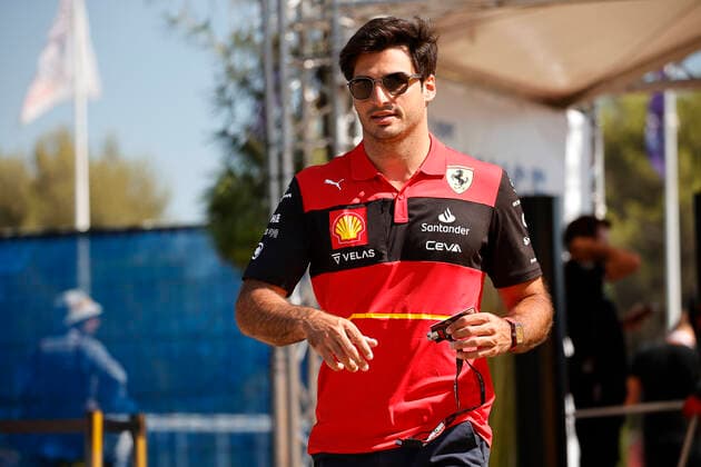 55 Carlos Sainz ESP, Scuderia Ferrari , F1 Grand Prix of France at Circuit Paul Ricard on July 22, 2022 in Le Castellet, France Photo by HOCH ZWEI Le Castellet France