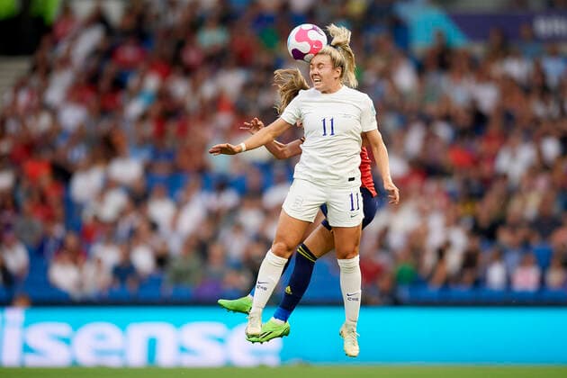 England v Spain: Quarter Final - UEFA Women s EURO 2022 Lauren Hemp (Manchester City FC) of England in action during the UEFA Women s Euro England 2022 Quarter Final match between England and Spain at Brighton & Hove Community Stadium on July 20, 2022 in Brighton, United Kingdom. Brighton England  Copyright: xJosexBretonx originalFilename:breton-englandv220720_npt56.jpg