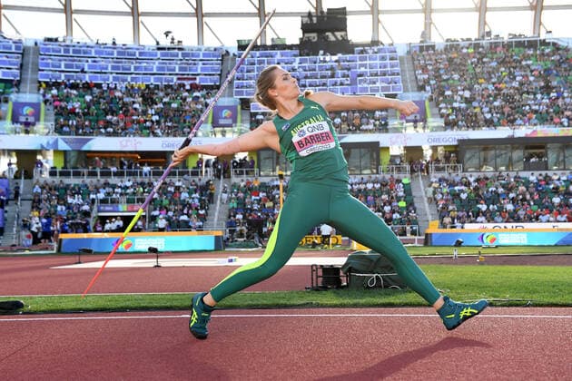 World Championships 2022 Oregon , Eugene USA, World Athletics, athletics, track and field, World athletics championships 2022 Oregon athletics World Championships 2022 Oregon 15 07 24 07 2022, Hayward field Eugene, Oregon, javelin throw women final ,Kelsey Lee Barber Australia