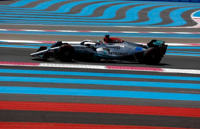 63 George Russell GBR, Mercedes AMG Petronas F1 Team , F1 Grand Prix of France at Circuit Paul Ricard on July 23, 2022 in Le Castellet, France Photo by HOCH ZWEI Le Castellet France