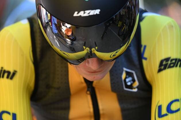 ROCAMADOUR, FRANCE - JULY 23 : Jonas Vingegaard (Denmark Team Jumbo-Visma) during stage 20 of the 109th edition of the 2022 Tour de France cycling race, a individual time trial of 40 kms with start in Lacapelle - Marival and finish in Rocamadour on July 23, 2022 in Rocamadour, France, 23 07 2022 ( Tour de France 2022 - Stage 20 PhotoNews Panoramic 