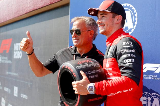 Jean Alesi FRA , 16 Charles Leclerc MCO, Scuderia Ferrari , F1 Grand Prix of France at Circuit Paul Ricard on July 23, 2022 in Le Castellet, France Photo by HOCH ZWEI Le Castellet France