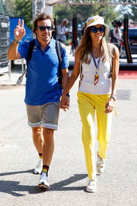 14 Fernando Alonso ESP, BWT Alpine F1 Team with his girlfriend Andrea Schlager, F1 Grand Prix of France at Circuit Paul Ricard on July 24, 2022 in Le Castellet, France Photo by HOCH ZWEI Le Castellet France