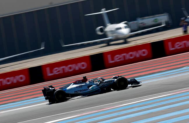 63 George Russell GBR, Mercedes AMG Petronas F1 Team , F1 Grand Prix of France at Circuit Paul Ricard on July 24, 2022 in Le Castellet, France Photo by HOCH ZWEI Le Castellet France