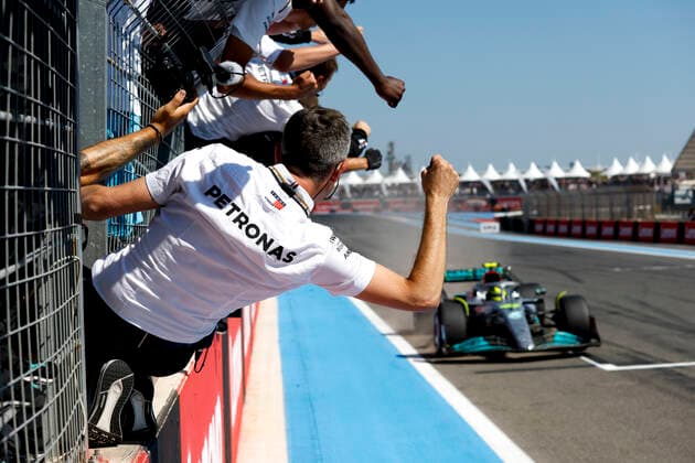 44 Lewis Hamilton GBR, Mercedes AMG Petronas F1 Team , F1 Grand Prix of France at Circuit Paul Ricard on July 24, 2022 in Le Castellet, France Photo by HOCH ZWEI Le Castellet France