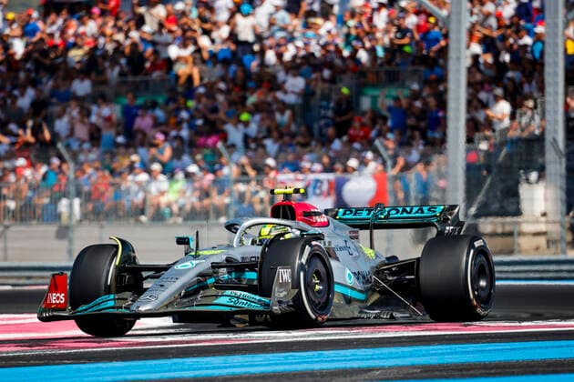 44 Lewis Hamilton GBR, Mercedes AMG Petronas F1 Team , F1 Grand Prix of France at Circuit Paul Ricard on July 24, 2022 in Le Castellet, France Photo by HOCH ZWEI Le Castellet France