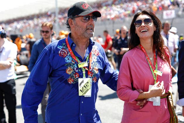 Jean Reno and Zofia Borucka, F1 Grand Prix of France at Circuit Paul Ricard on July 24, 2022 in Le Castellet, France Photo by HOCH ZWEI Le Castellet France