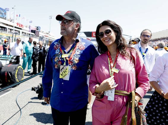 Jean Reno and his wife during the Formula 1 Lenovo Grand Prix de France, French Grand Prix 2022, 12th round of the 2022 FIA Formula One World Championship, WM, Weltmeisterschaft from July 22 to 24, 2022 on the Circuit Paul Ricard, in Le Castellet, France - F1 - FRENCH GRAND PRIX 2022 - RACE DPPI Panoramic  F12022GP12FRA_JK75543