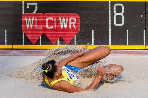 World Athletics Championships Oregon 22; United States of America, 24.07.2022 Maryna BEKH-ROMANCHUK of UKRAINE (UKR) in the womens long jump at the World Athletics Championships Oregon 22 in Eugene, on Sunday, July 24, 2022 *** World Athletics Championships Oregon 22 United States of America, 24 07 2022 Maryna BEKH ROMANCHUK of UKRAINE UKR in the womens long jump at the World Athletics Championships Oregon 22 in Eugene, on Sunday, July 24, 2022 Copyright: xBEAUTIFULxSPORTS OlafxRellischx