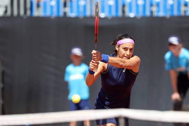WARSZAWA 25.07.2022 TURNIEJ TENISOWY BNP PARIBAS POLAND OPEN --- WOMENS WTA, Tennis Damen TENNIS TOURNAMENT BNP PARIBAS POLAND OPEN IN WARSAW CAROLINE GARCIA FOT. PIOTR KUCZA FOTOPYK NEWSPIX.PL --- Newspix.pl  220725PYK023