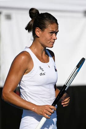 Chloe Paquet of France plays in the Livesport Prague Open WTA, Tennis Damen women’s tennis tournament match against Czech Tereza Martincova in Prague, Czech Republic, July 25, 2022. (CTKxPhoto MichalxKamaryt) CTKPhotoP2022072506165  kmt