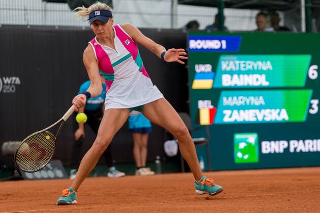 BNP Paribas Poland Open - WTA, Tennis Damen 250 in Warsaw Kateryna Baindl (UKR) during the WTA 250 in Warsaw, Poland, on July 26, 2022. Warsaw Poland  Copyright: xFotoxOlimpikx originalFilename:jastrzebowski-bnpparib220726_npvCc.jpg