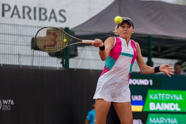 BNP Paribas Poland Open - WTA, Tennis Damen 250 in Warsaw Kateryna Baindl (UKR) during the WTA 250 in Warsaw, Poland, on July 26, 2022. Warsaw Poland  Copyright: xFotoxOlimpikx originalFilename:jastrzebowski-bnpparib220726_npzj3.jpg