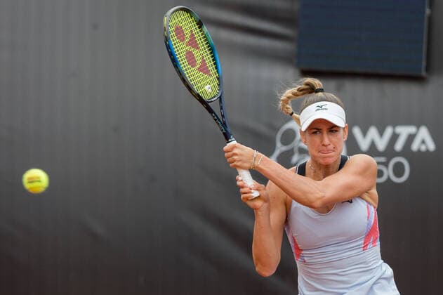 BNP Paribas Poland Open - WTA, Tennis Damen 250 in Warsaw Anna Bondar (HUN) during the WTA 250 in Warsaw, Poland, on July 26, 2022. Warsaw Poland  Copyright: xFotoxOlimpikx originalFilename:jastrzebowski-bnpparib220726_np4Ph.jpg